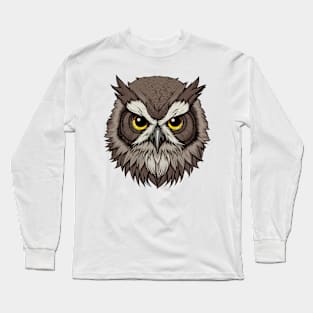 Fierce Owl Gaze Long Sleeve T-Shirt